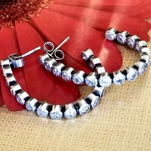 RARE Silpada Sterling Silver & Zirconia Earrings